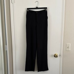 Elegant Black Straight Leg Women's Pants